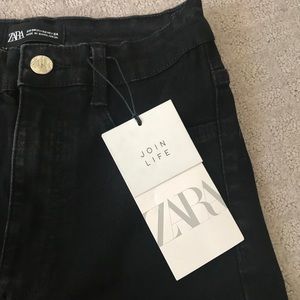 Zara Black Ripped Skinny Jeans
